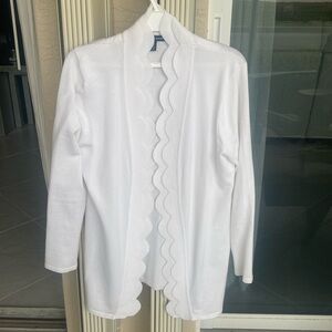 Cardigan with scallop edging